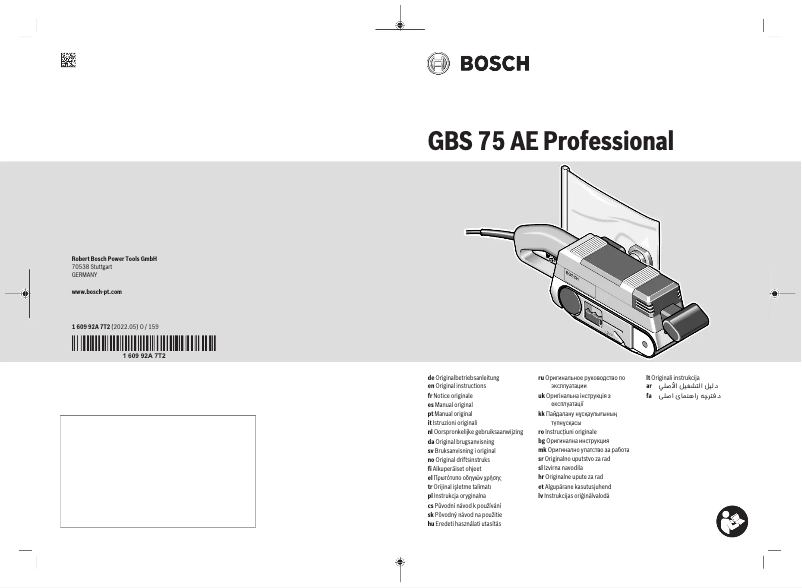 Page 1 of the manual User Manual Bosch GBS 75 AE Professional