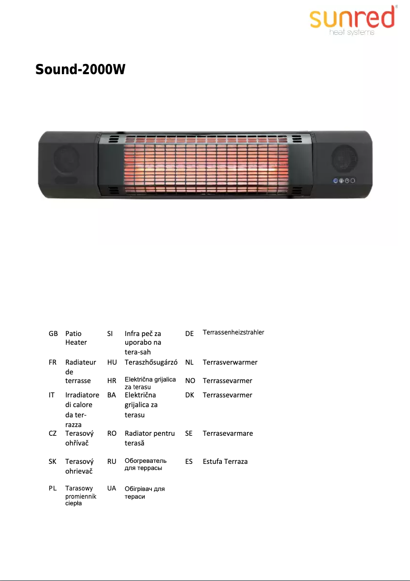Image de la première page du manuel de l'appareil Sun and Sound 2000