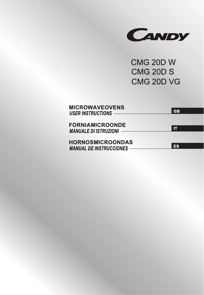 Image de la première page du manuel de l'appareil CMG 20D S