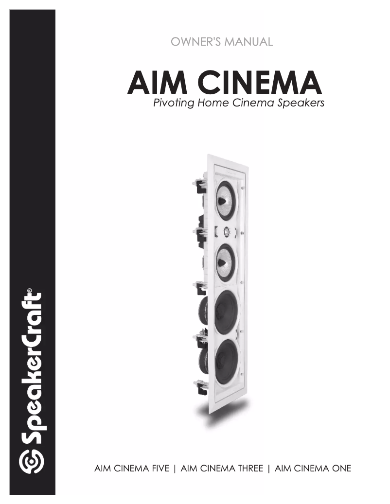 Page 1 de la notice Manuel utilisateur SpeakerCraft AIM Cinema One