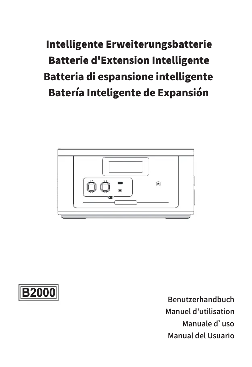 Image de la première page du manuel de l'appareil B2000