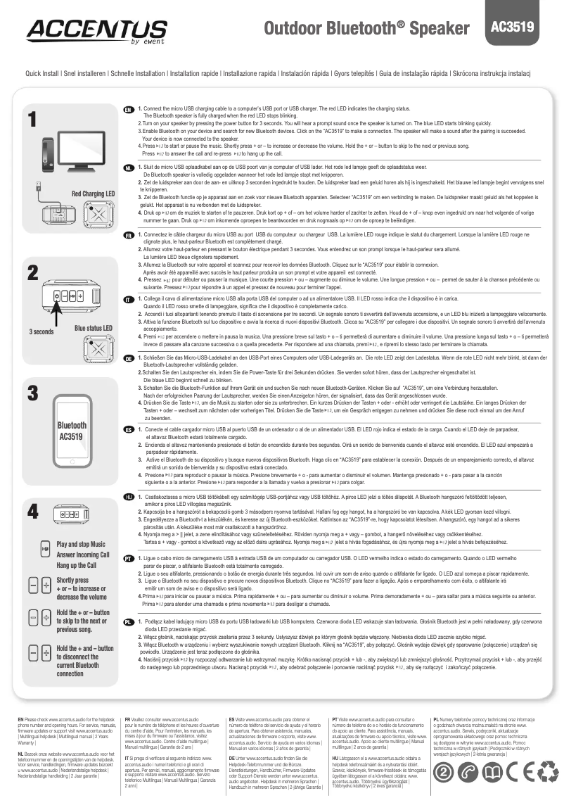 Page 1 de la notice Manuel utilisateur Ewent AC3519