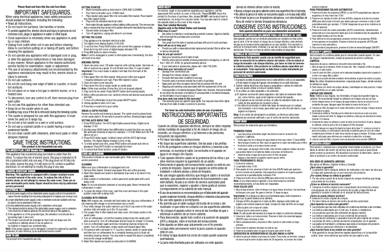 Image de la première page du manuel de l'appareil CM1050