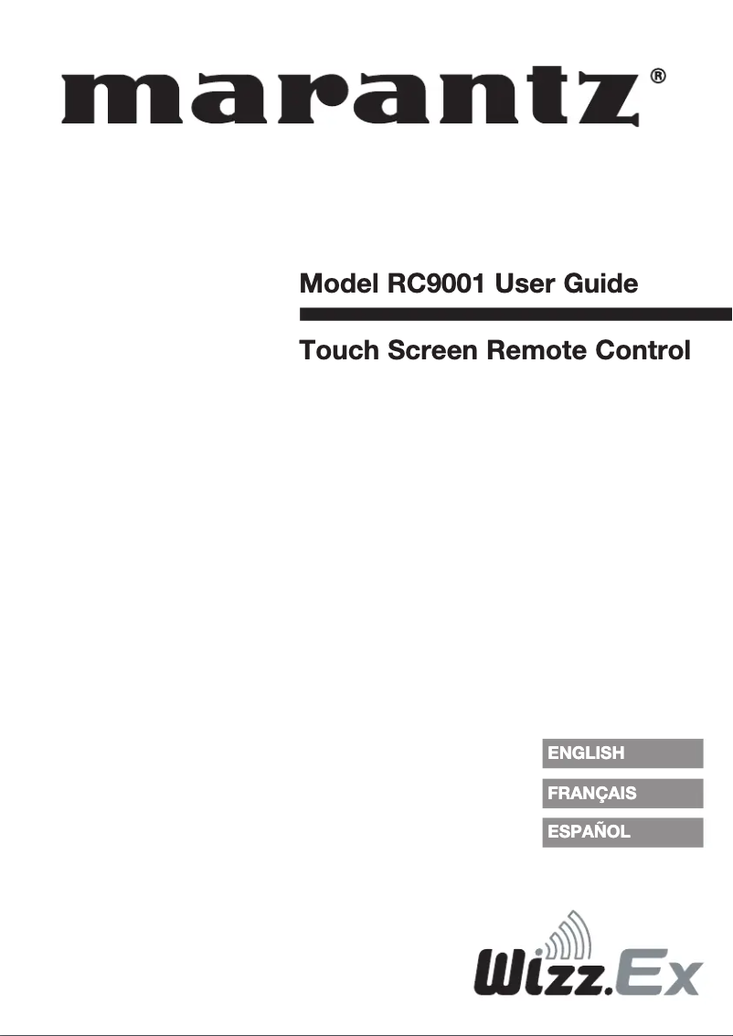 Page n°1 - Mode d'emploi Marantz RC9001