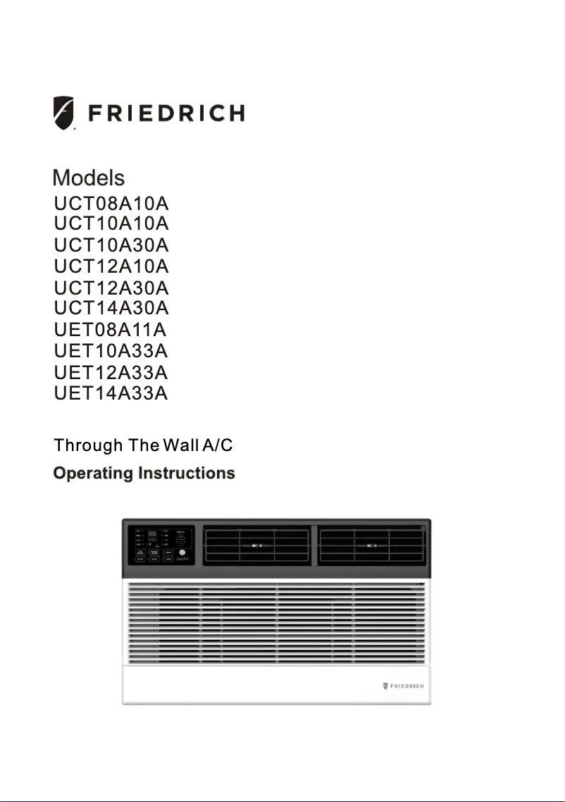 Página 1 del manual Manual de usuario Friedrich Uni-Fit UET10B33A