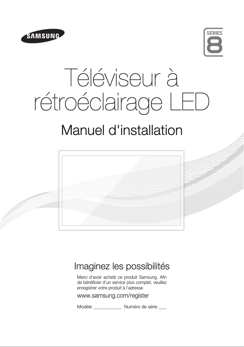 Page 1 de la notice Guide d'installation Samsung HG46EC890XB
