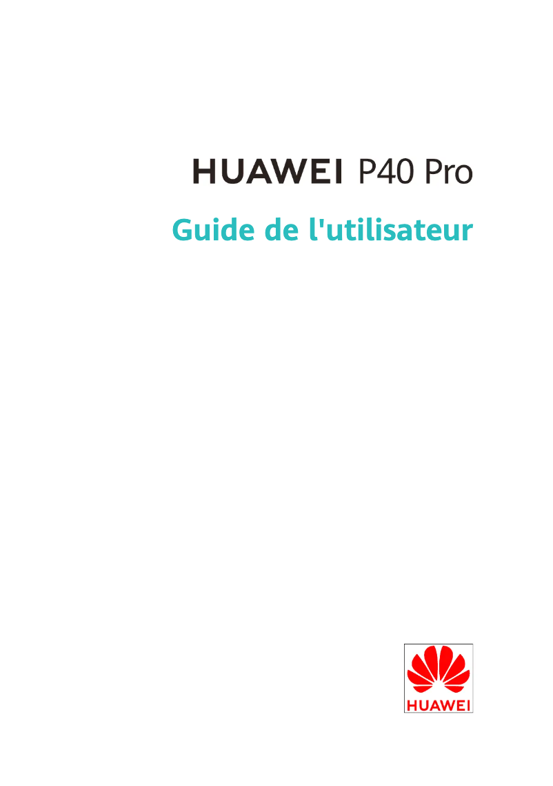 Page 1 de la notice Manuel utilisateur Huawei P40