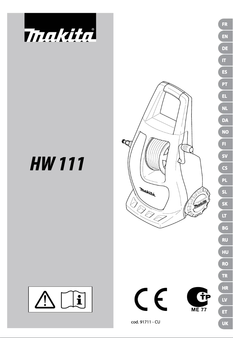Página 1 del manual Manual de usuario Makita HW111