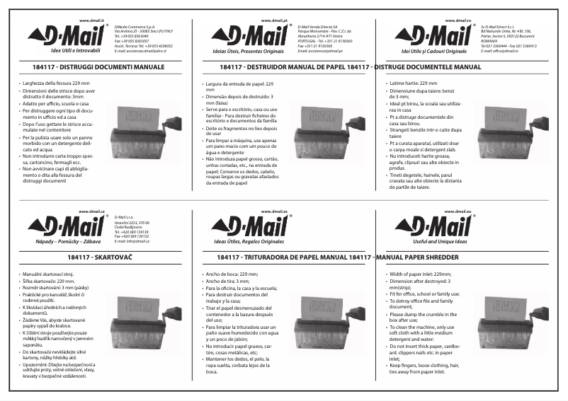 Page n°1 - Manuel utilisateur D-Mail 184117