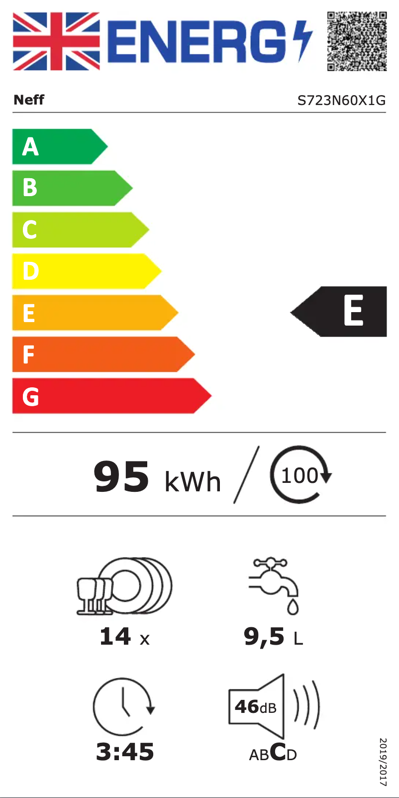 Page n°1 - Label énergétique Neff S723N60X1G