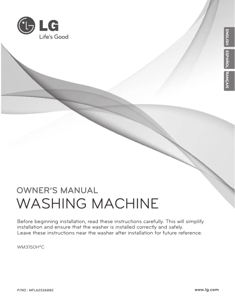 Page n°1 - Manuel utilisateur LG WM3150HVC