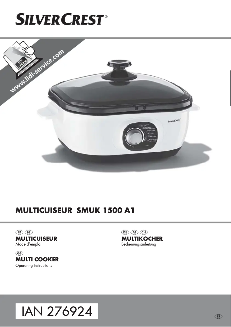 Page n°1 - Manuel utilisateur SilverCrest SMUK 1500 A1