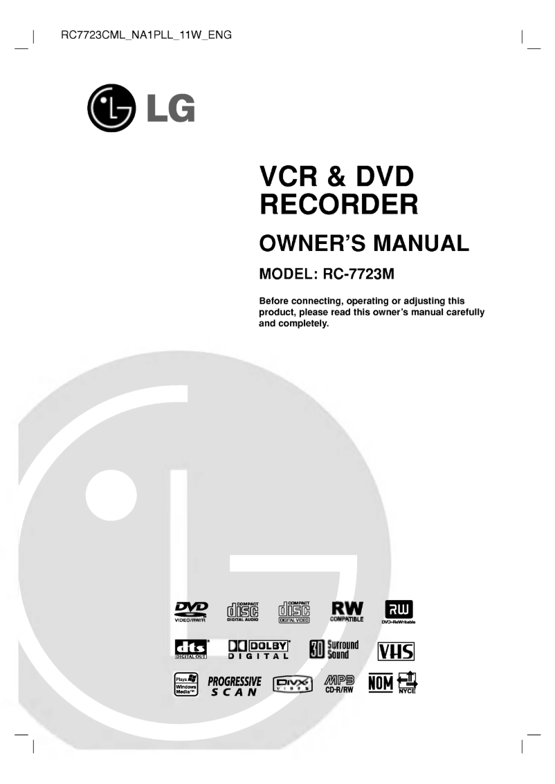 Página 1 del manual Manual de usuario LG RC7723CML