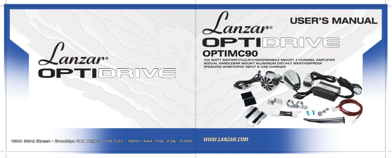 Page 1 de la notice Manuel utilisateur Lanzar OPTIMC90