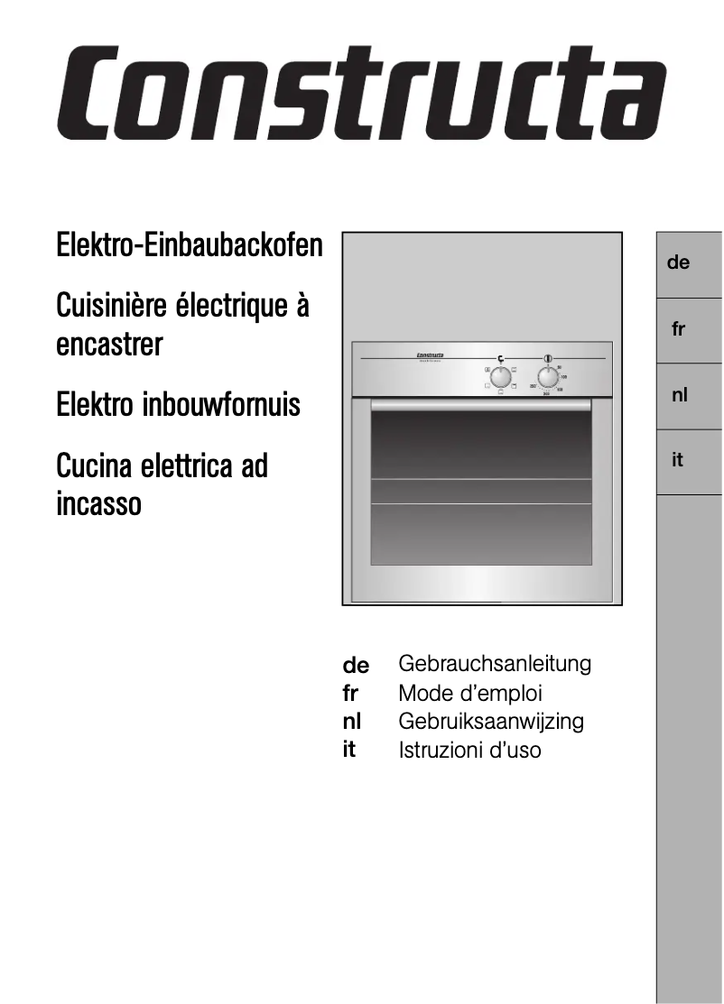 Page 1 de la notice Manuel utilisateur Constructa CF21850