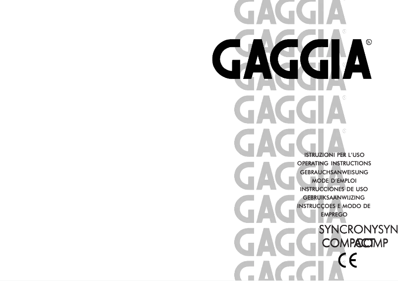 Page n°1 - Manuel utilisateur Philips Saeco Syncrony Compact SUP 025 Y