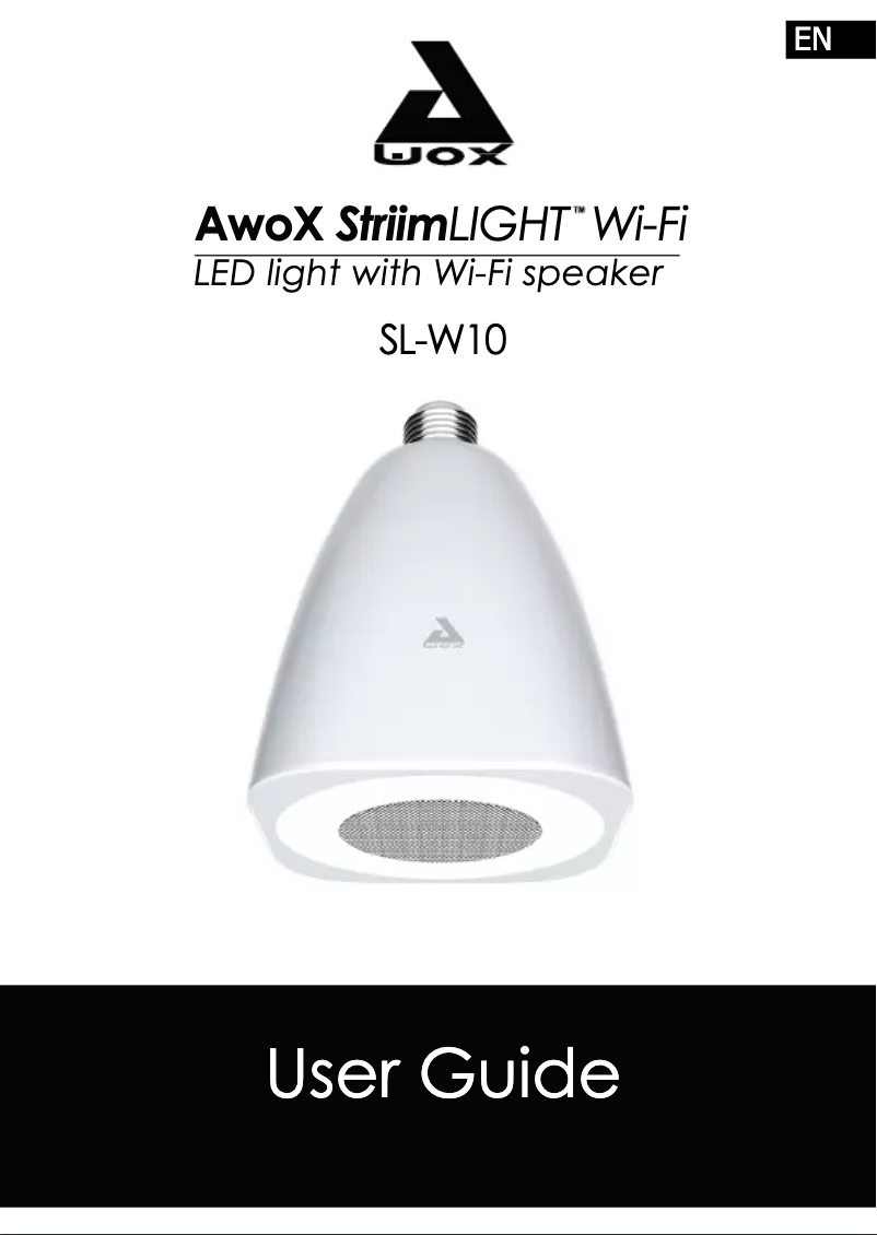 Page 1 de la notice Manuel utilisateur AwoX Striim StriimLight WiFi