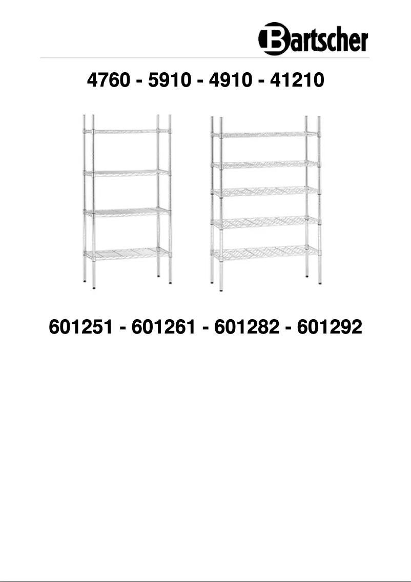 Page n°1 - Manuel utilisateur Bartscher 4910