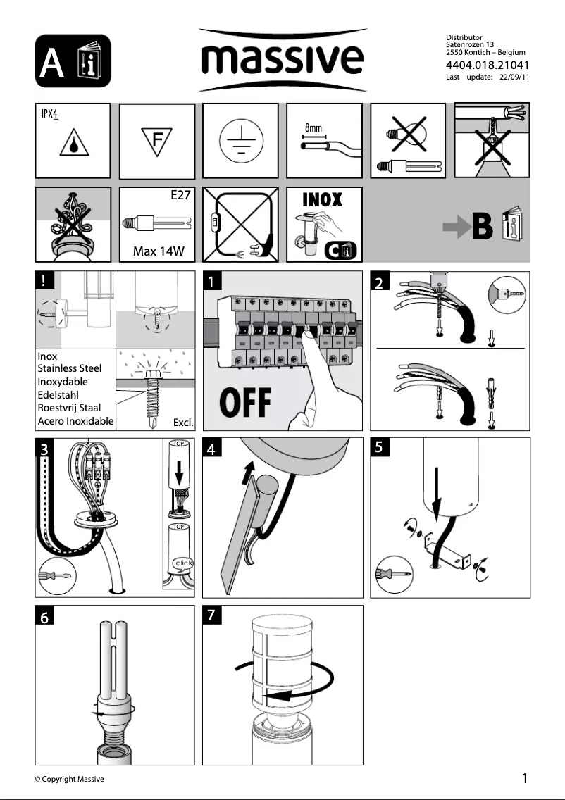 Page n°1 - Manuel utilisateur Massive Calgary