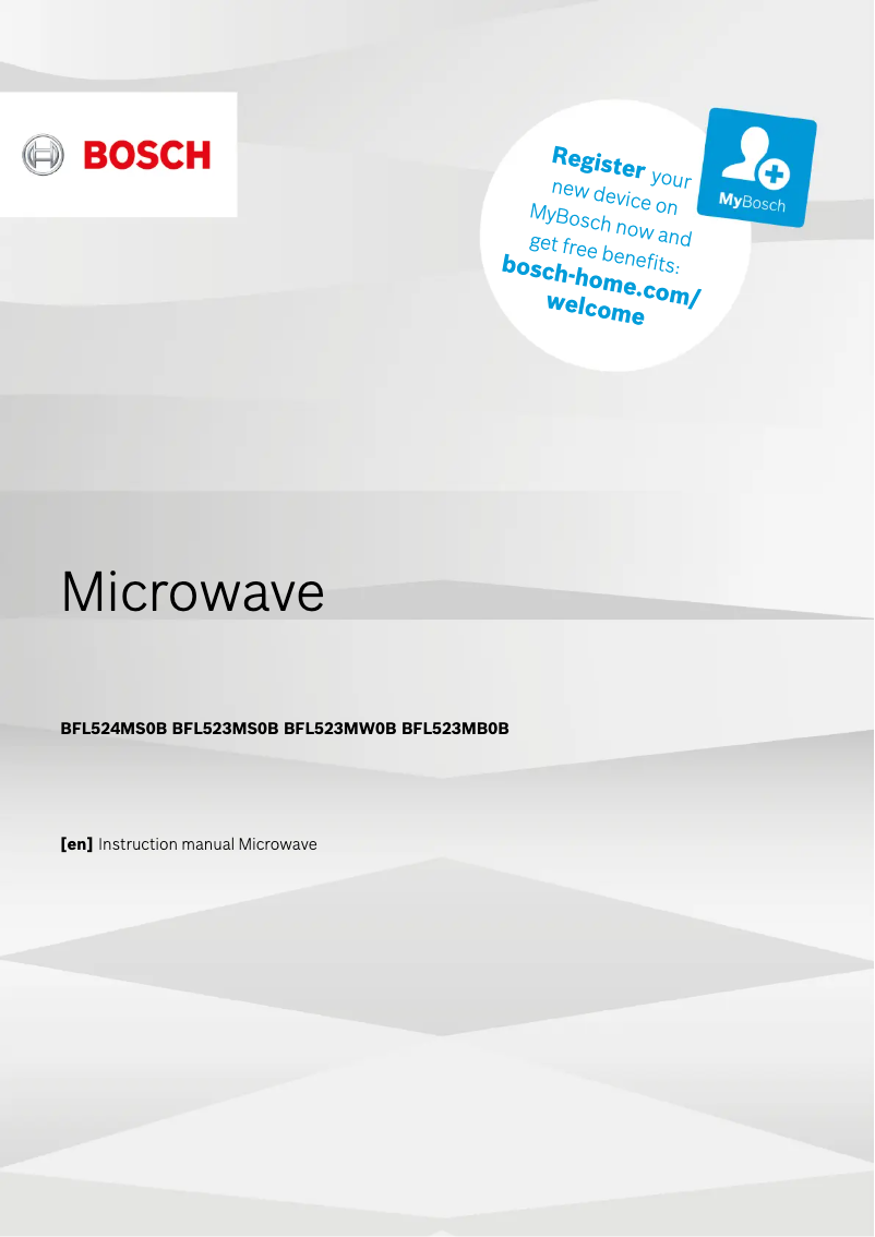 Page 1 de la notice Manuel utilisateur Bosch Serie 6 BFL524MS0B