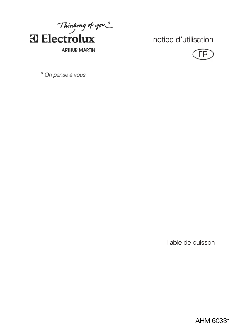 Image de la première page du manuel de l'appareil AHM60331K