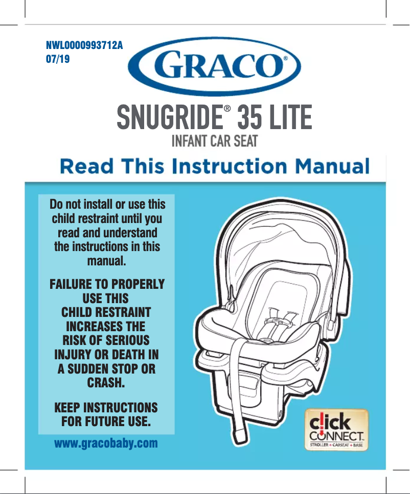 Page 1 de la notice Manuel utilisateur Graco SnugRide 35 Lite