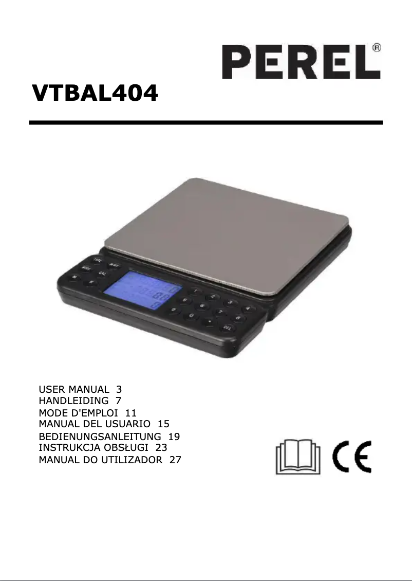 Page n°1 - Manuel utilisateur Perel VTBAL404