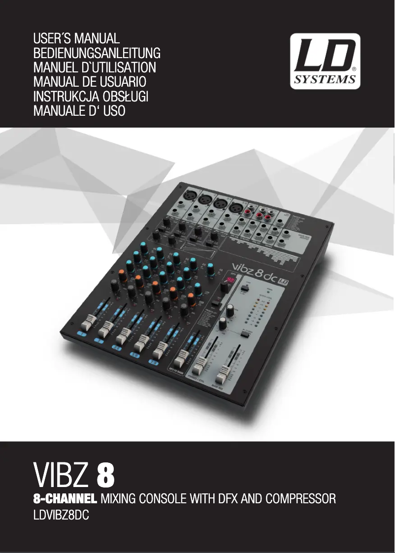Page 1 de la notice Manuel utilisateur LD Systems VIBZ 8