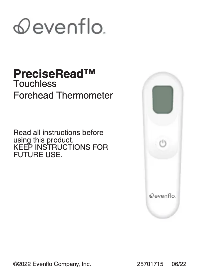 Imagen de la primera página del manual del dispositivo PreciseRead