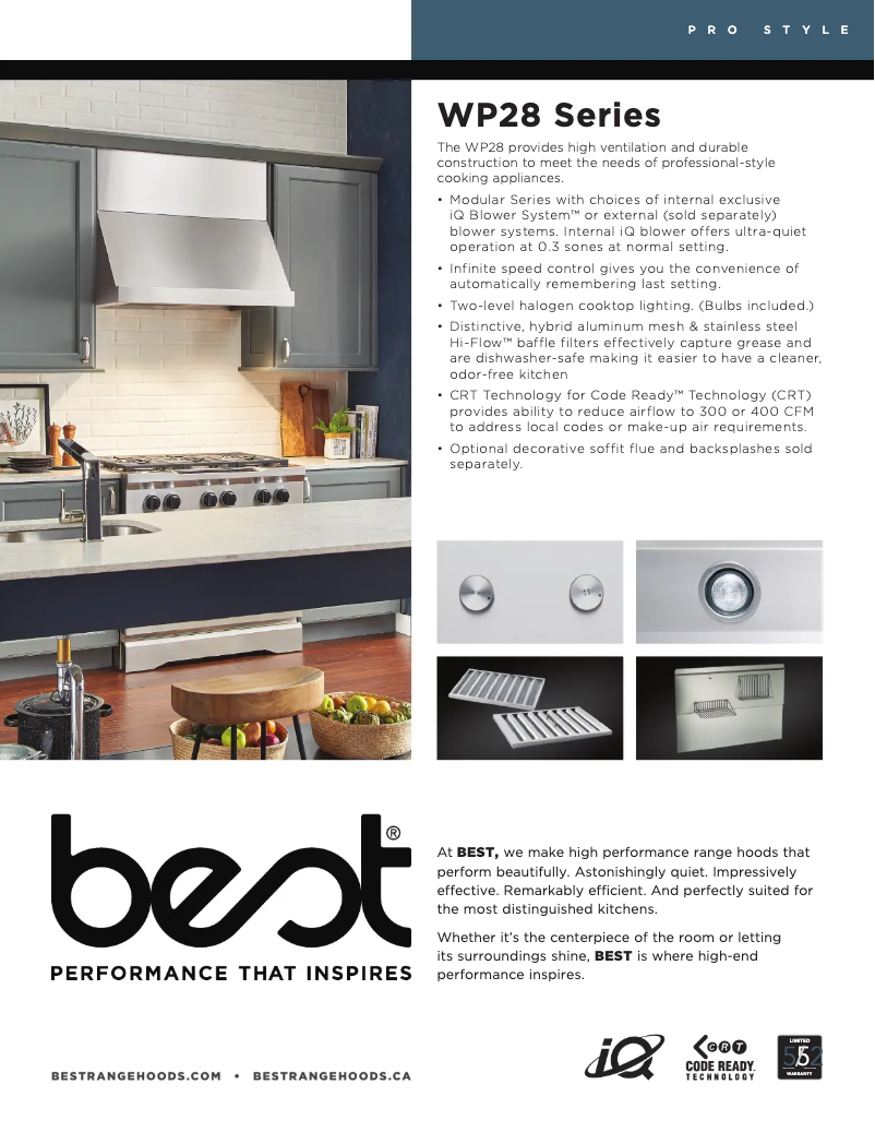 Page n°1 - Fiche technique Best Classico WP28M42SB