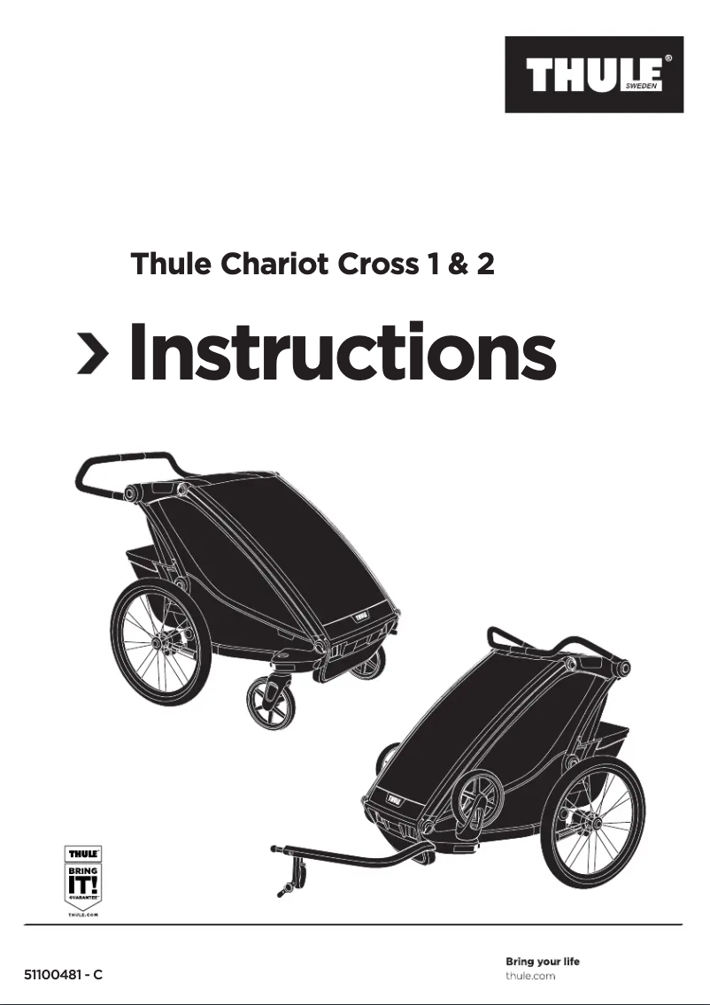 Page 1 de la notice Manuel utilisateur Thule Chariaot Cross