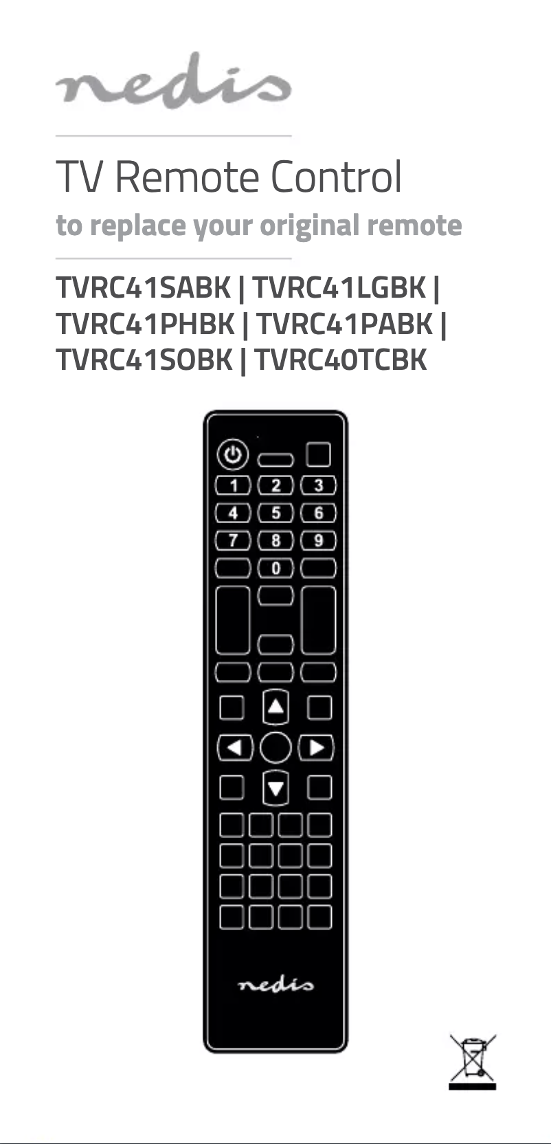 Page n°1 - Manuel utilisateur Nedis TVRC41PABK