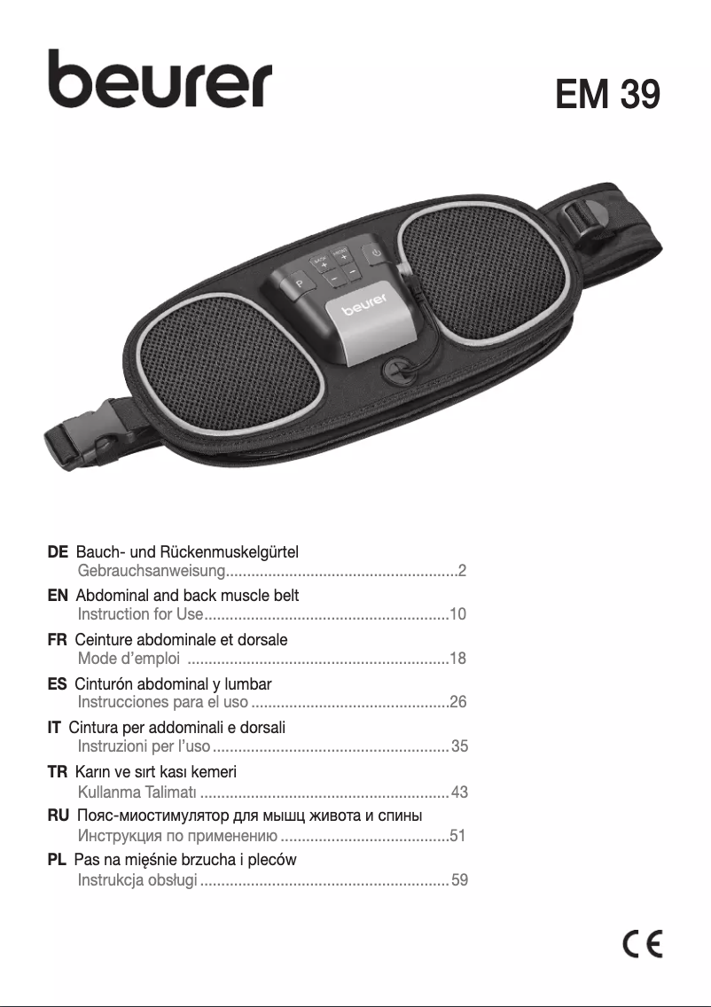 Image de la première page du manuel de l'appareil EM 39