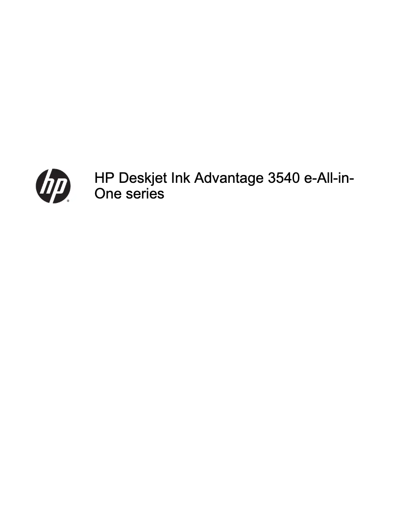 Page n°1 - Manuel utilisateur HP Deskjet Ink Advantage 3545e-All-in-One