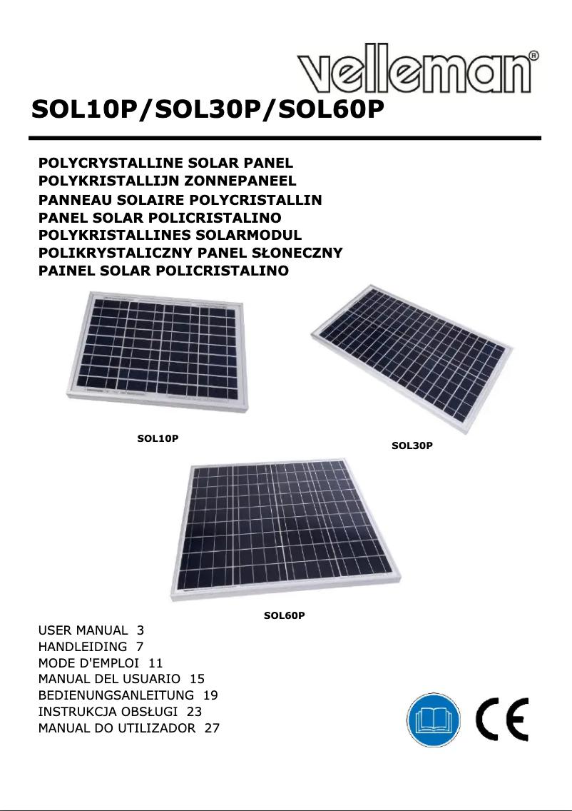 Image de la première page du manuel de l'appareil SOL60P