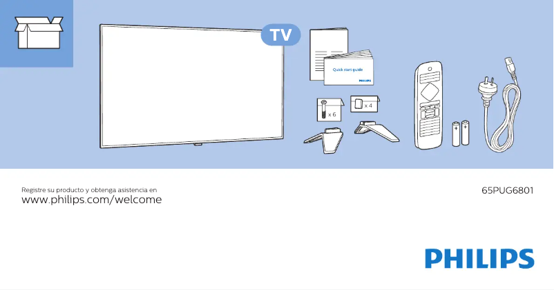 Imagen de la primera página del manual del dispositivo 65PUG6801