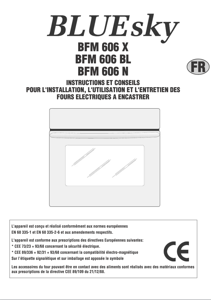 Page n°1 - Manuel utilisateur Bluesky BFM 606 N
