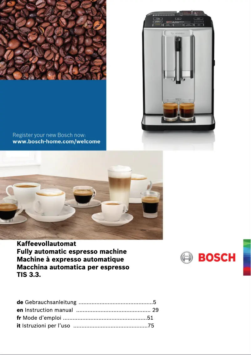 Page n°1 - Manuel utilisateur Bosch VeroCup 300