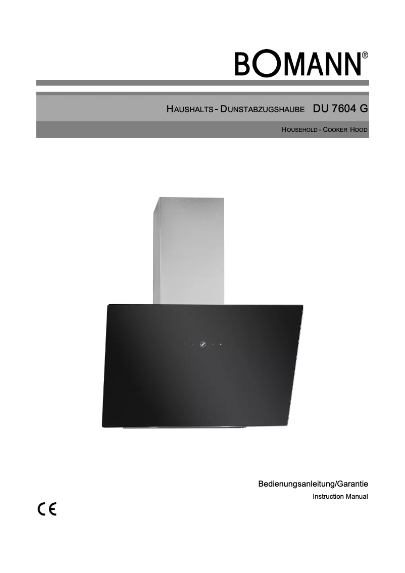 Página 1 del manual Manual de usuario Bomann DU 7604 G