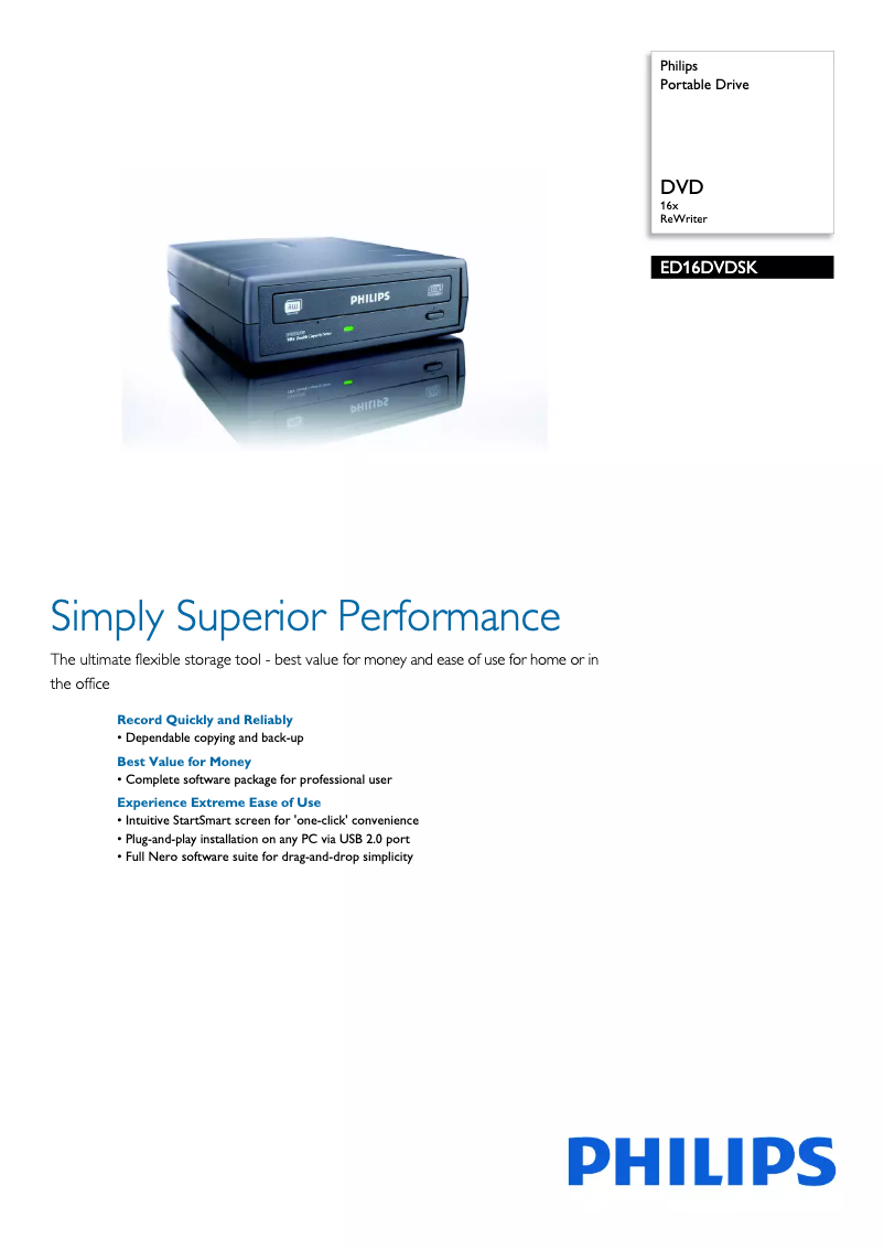 Imagen de la primera página del manual del dispositivo ED16DVDS