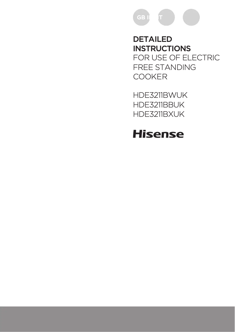 Image de la première page du manuel de l'appareil HDE3211BWUK