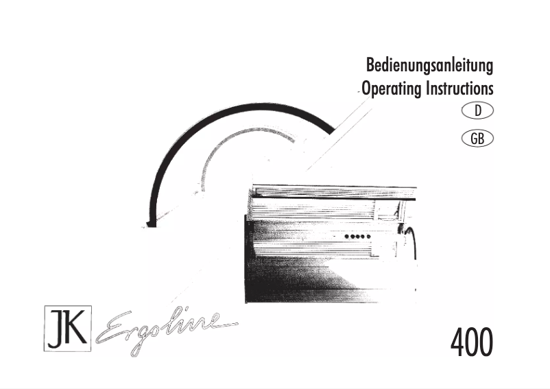 Page 1 de la notice Manuel utilisateur Ergoline JK 400