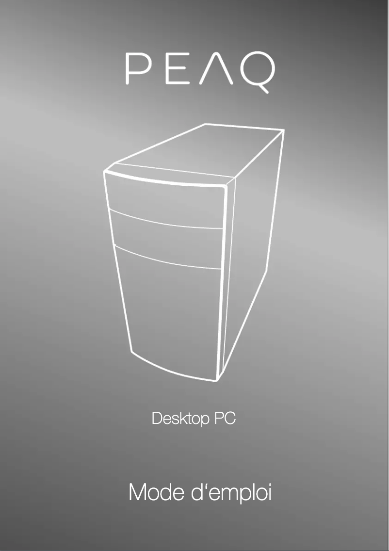 Page 1 de la notice Manuel utilisateur PEAQ PDT P2010