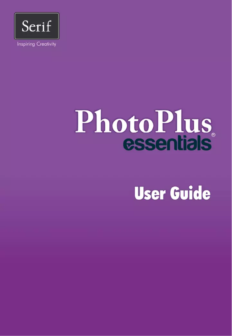 Página 1 del manual Manual de usuario Serif PhotoPlus Essentials
