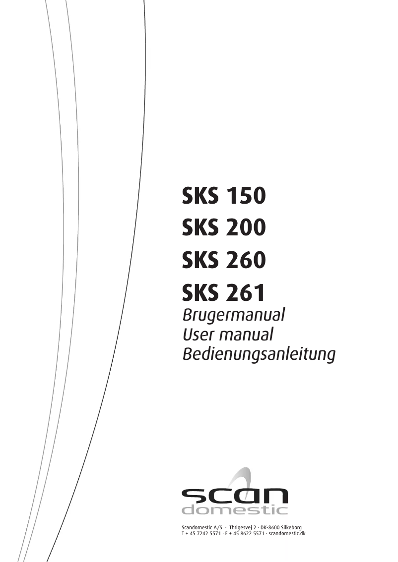 Page 1 de la notice Manuel utilisateur Scandomestic SKS 261