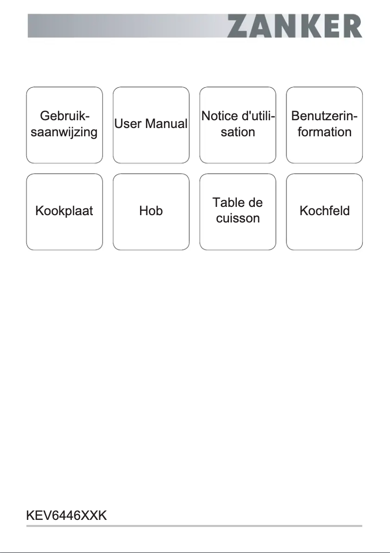 Page 1 de la notice Manuel utilisateur Zanker KEV6446XXK