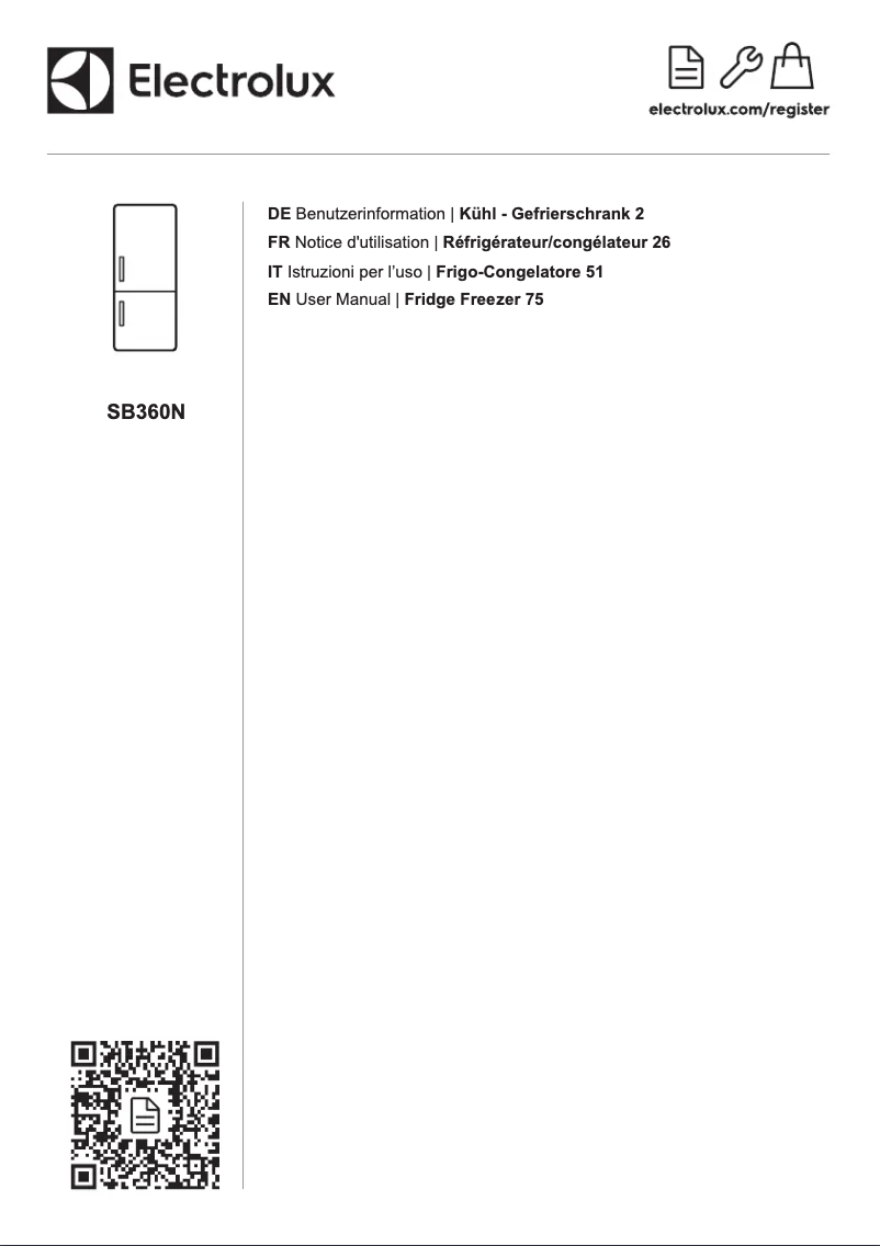 Página 1 del manual Manual de usuario Electrolux SB360N