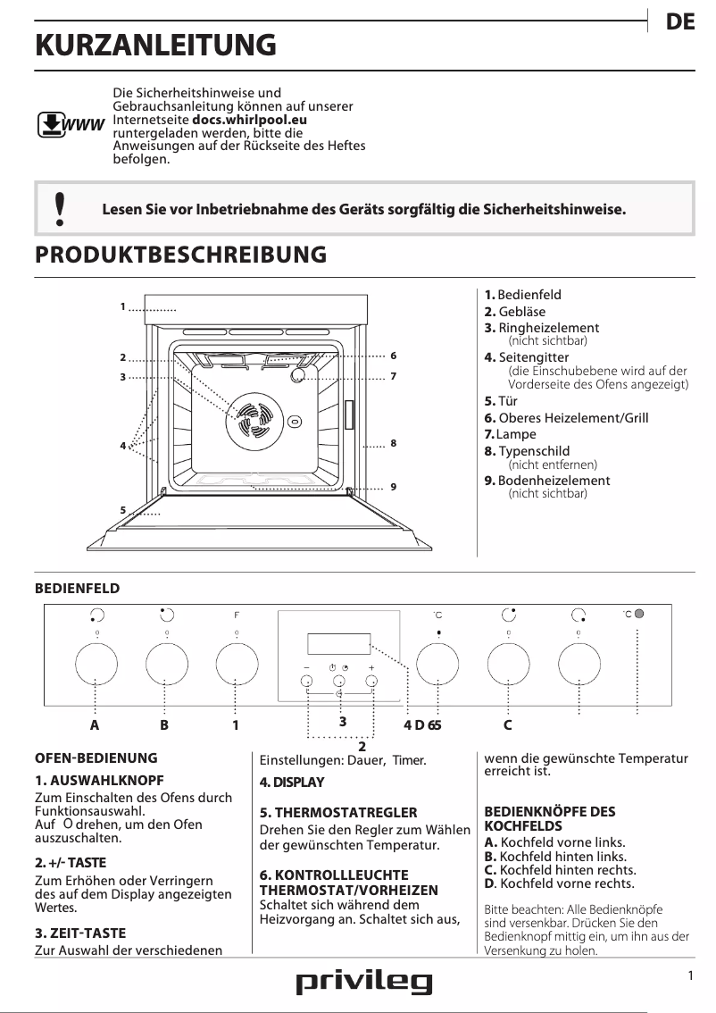 Imagen de la primera página del manual del dispositivo PHVR6 OH5V1 IN