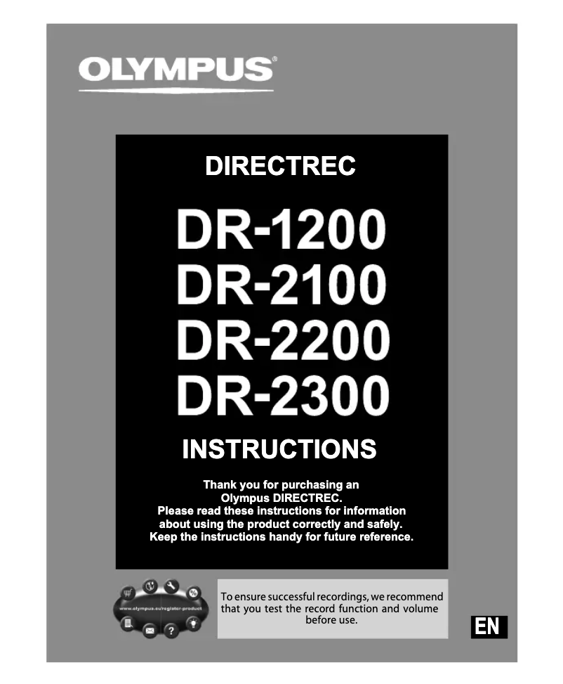 Image de la première page du manuel de l'appareil DR-2200