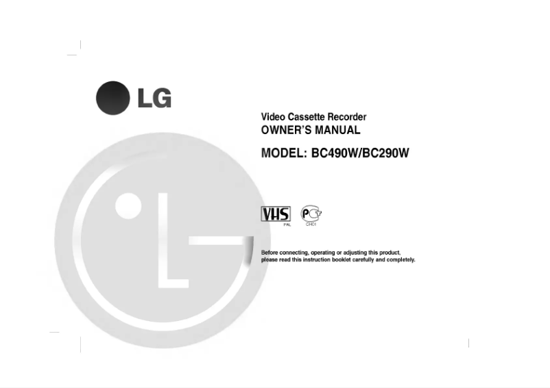 Page n°1 - Manuel utilisateur LG BC490W